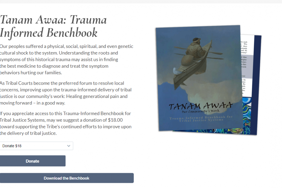Tanam Awaa: Trauma Informed Benchbook