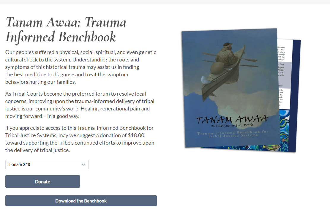 Tanam Awaa: Trauma Informed Benchbook